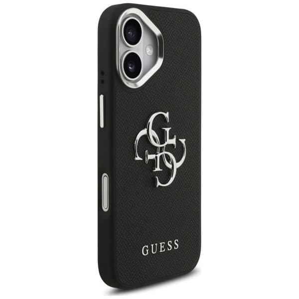 Guess Hardcase 4G Grained Big Logo til iPhone 17 - Sort