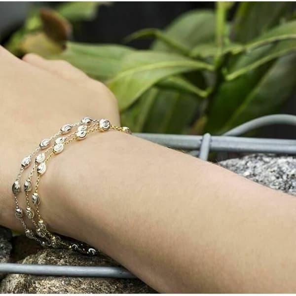 Armband - Beneto Agb605 - Bicolor - Guld - 19cm
