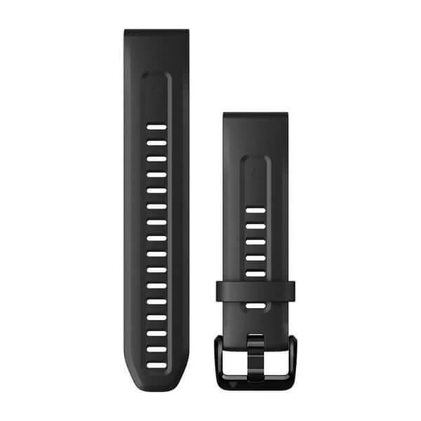 Urrem - GARMIN - QUICKFIT® - sort silikone - 20 mm - udskiftelig