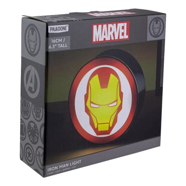 Ljuslåda - PALADONE - Iron Man - 13 cm - LED - Röd