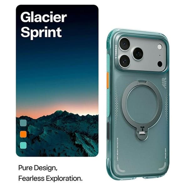 Skal för iPhone 17 Pro Max - TPU+PC, Grön, Stötsäker