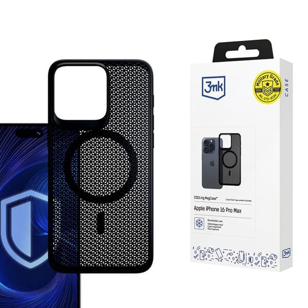 3mk COOLing MagCase för iPhone 16 Pro Max - Svart
