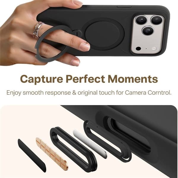 Coque Torras QPRO Silikone Serie til iPhone 17 Pro - Sort