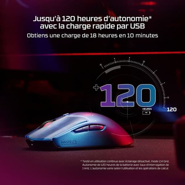 HyperX Pulsefire Haste 2 S Blå marin trådlös gamingmus