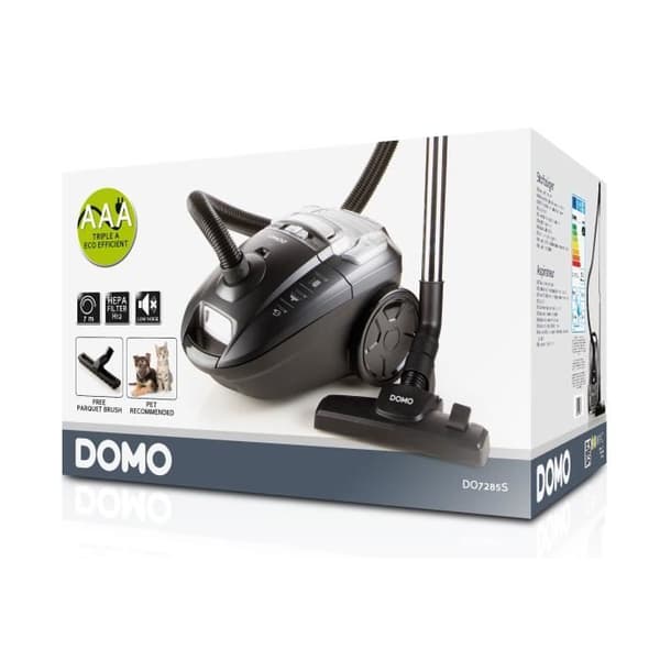 DOMO DO7285S Sacka dammsugare - 700W - 69 dB - A - Grå