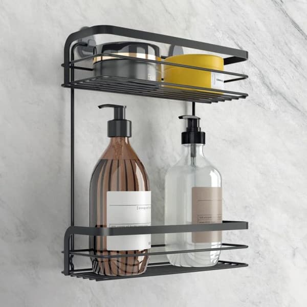 Rektangulær Hylde - METALTEX - Sort - 26x10x30 cm - Moderne Design - Metal