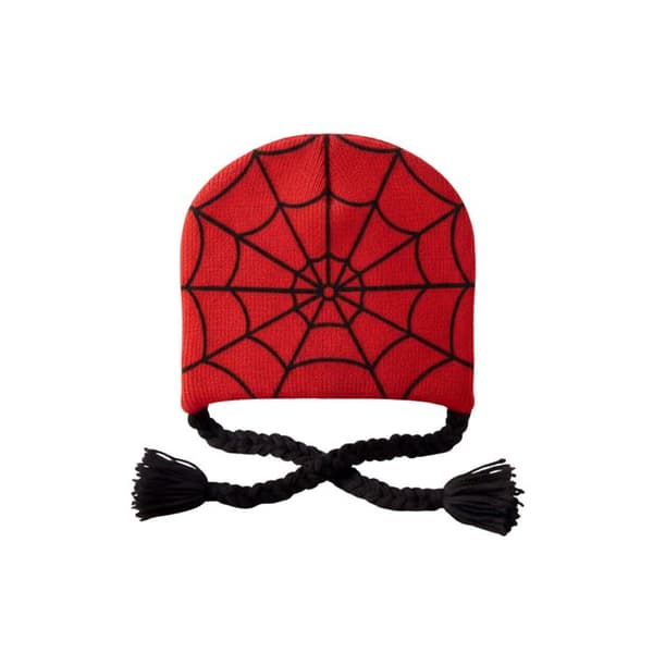 Barnmössa Spider-Man laplander röd vinter varm