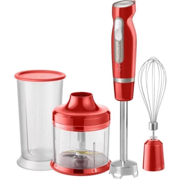 Stavblender - SENCOR - SHB 4464RD - 800W - Rød - Med tilbehør