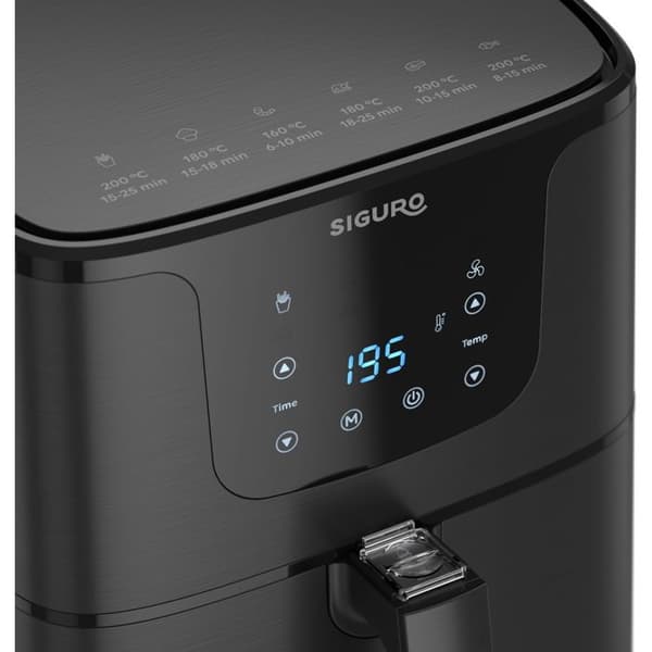 Luftfriture - SIGURO - AF-R550 - 1700 W - 5,5 l - 7 forudindstillede programmer