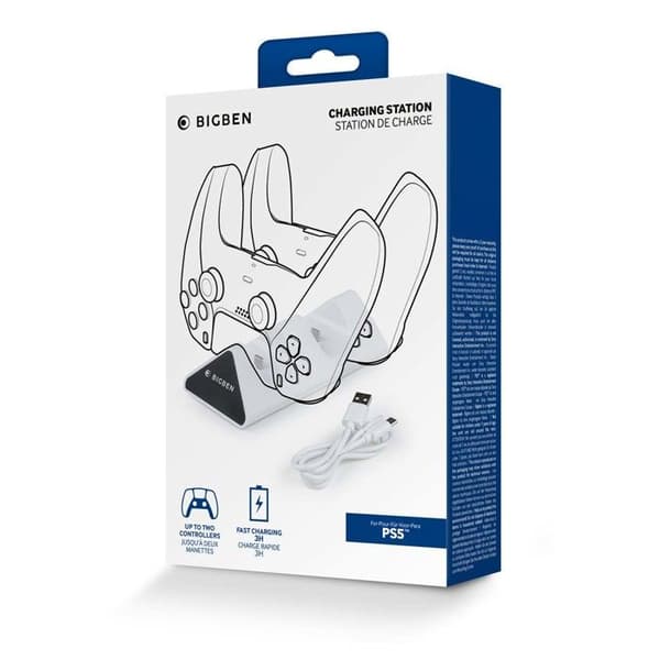 Opladningsstation - NACON - PS5 - USB-C - Hvid - Sort