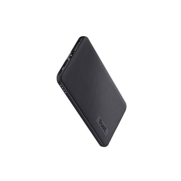 Eksternbatteri - TRUST - Primo - 5000mAh - Ultra Tynd - USB-C 3A - 2 Indgange - Sort