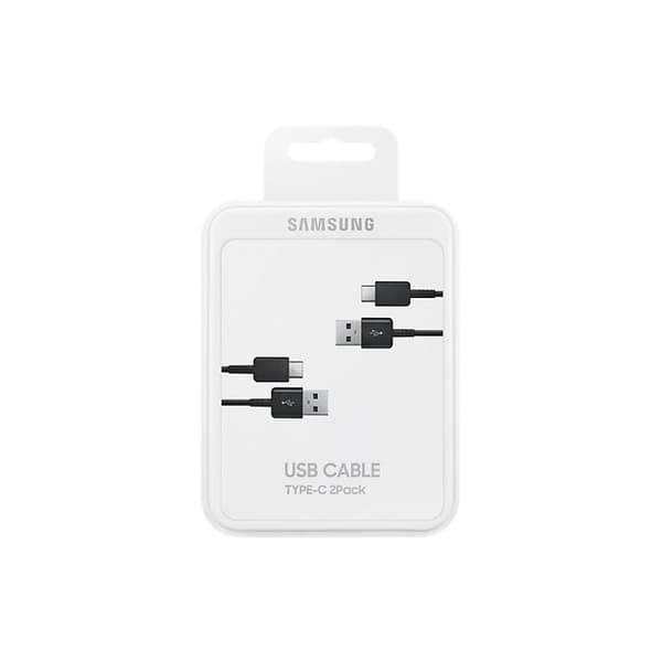 USB-kabel - SAMSUNG - Pakke med 2 - USB A/USB C - 1,5 m - Sort