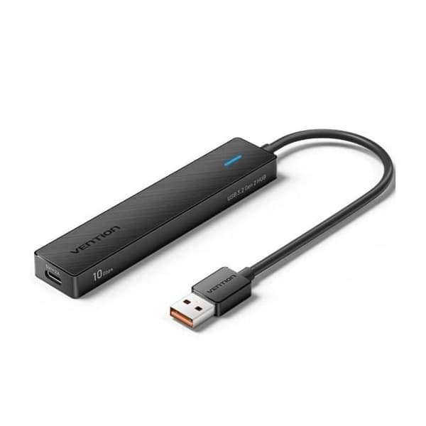 USB 3.2 Hub - VENTION - CHSBB - 4 porte - 10 Gbps - Kompakt og bærbart design