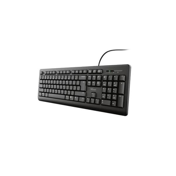 USB-tastatur - TRUST - PRIMO - Tysk - 104 taster - Sort