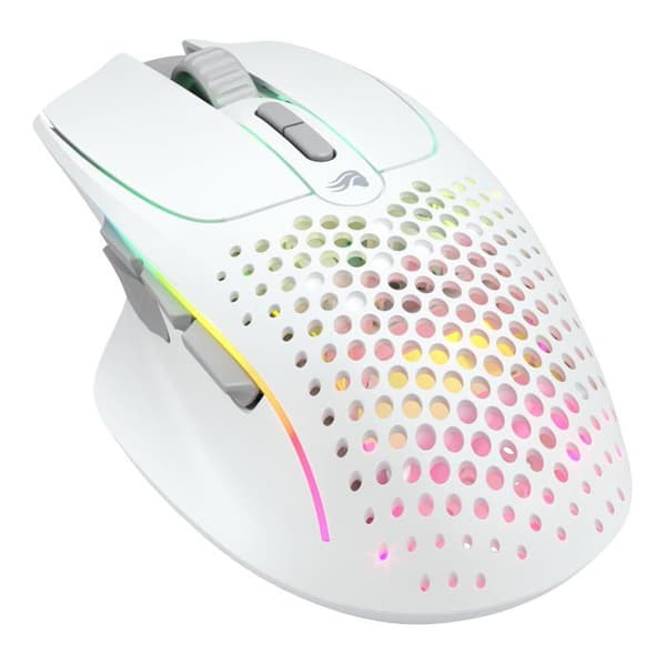 Trådløs mus - Glorious - Model I 2 - Ergonomisk - 9 programmerbare knapper - Mat hvid