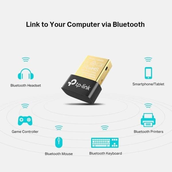 TP-Link UB400 Bluetooth USB 4.0-nøgle til headset, mus, controller, tastatur, printere, PC, smartphone, tablet