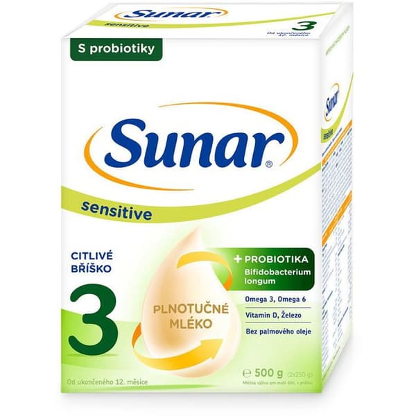 Sunar Sensitive 3 barnmjölk, 500 g