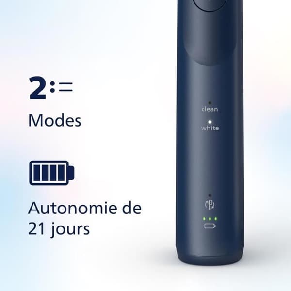 Elektrisk tandbørste - PHILIPS - Sonicare 5500 - 2 tilstande - Trykadvarsel - Blå