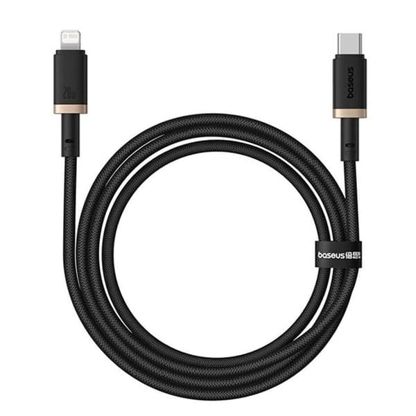 USB-C til Lightning datakabel - BASEUS - Dura - 20W - 1m - Sort/Guld