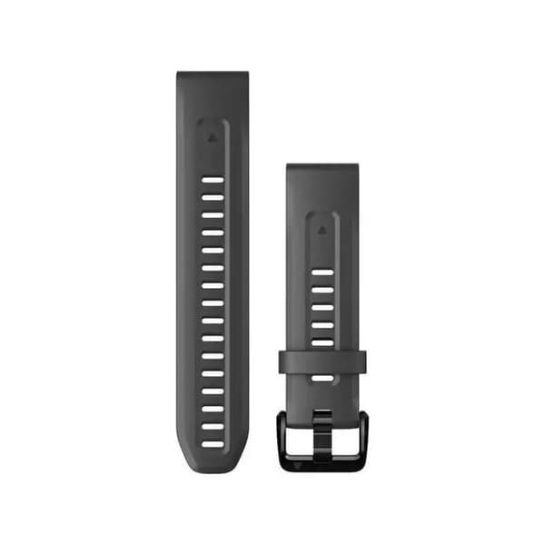 Urrem - Garmin - QUICKFIT® - mørkegrå silikone - 20 mm - udskiftelig