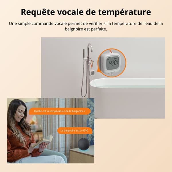 SONOFF SNZB-02LD IP65 Zigbee Intelligent Termometer LCD (Sondeversion)