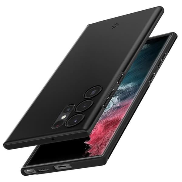 Coque - Spigen - Thin Fit - Ultra fin - Sort - Kompatibel med Galaxy S21 FE