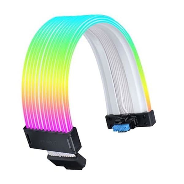 Forlængerkabel - Lian Li - Strimer Wireless - 12+4 Pin - Hvid - Stik