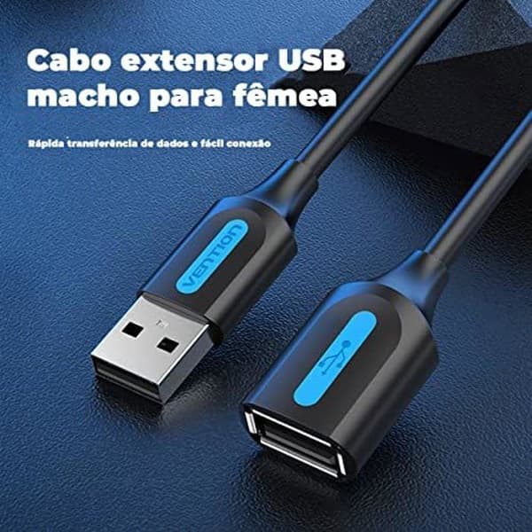 USB forlængerkabel - VENTION - CBIBJ - 5 m - Sort - USB 2.0