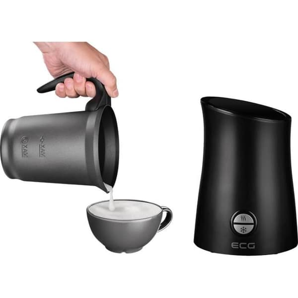 Mælkeskummer - ECG - NM 2255 - Sort - 300ml - 150ml - Max. temp. 65°C