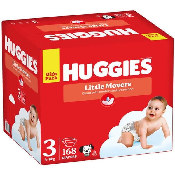HUGGIES Little Movers str. 3 (168 stk)