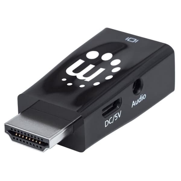 Videoadapter - MANHATTAN - 151542 - 1080p - HDMI - VGA - Sort