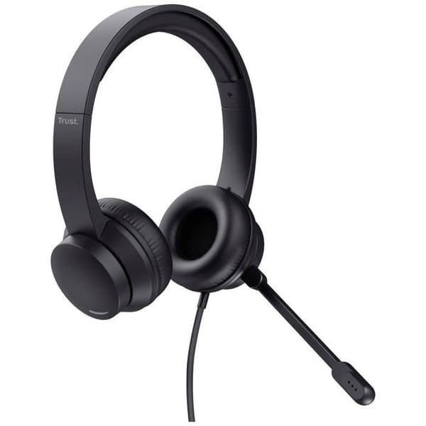 Trust HS-201 Computer Wired Over-Ear Headset Stereo Sort