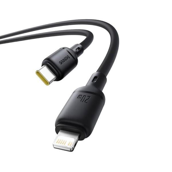 Baseus Silky Series USB-C Lightning 2.4A 20W 1m Sort
