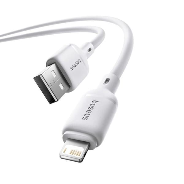 Baseus Silky Series USB-A Lightning 2.4A 1m Hvid