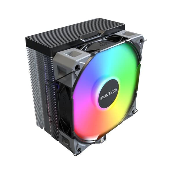 CPU-køler - Montech - NX400 ARGB - 4 varmeledere - 120 mm blæser - ARGB belysning