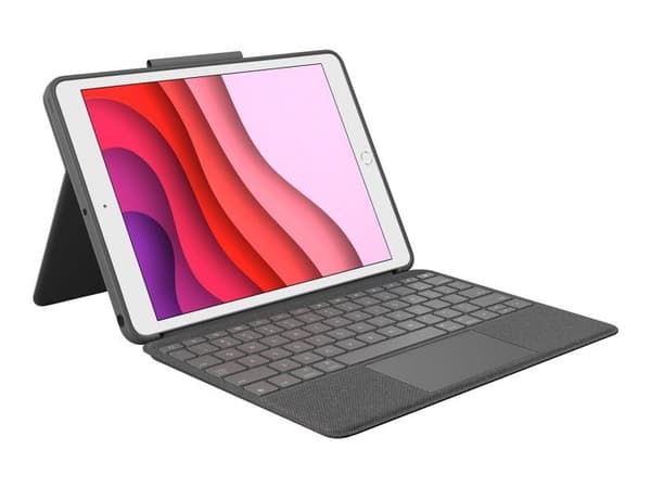 Tastatur og etui - Logitech - Combo Touch - Touchpad - Baggrundsbelyst - QWERTY - Grafit