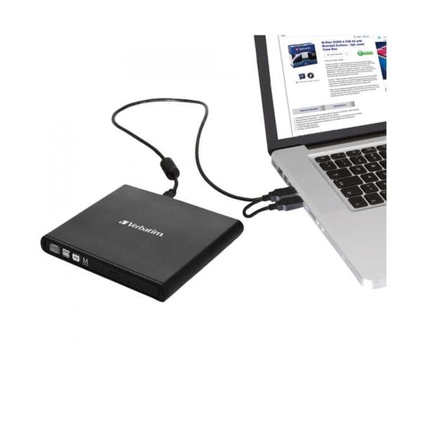 Diskläsare - VERBATIM - Slimline - DVD±RW - USB 2.0 - Extern