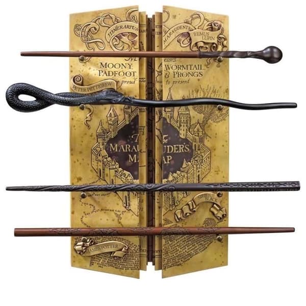 Samleobjekter - Harry Potter - The Marauder's Stave Sæt - Sort - Plastik - Harpiks