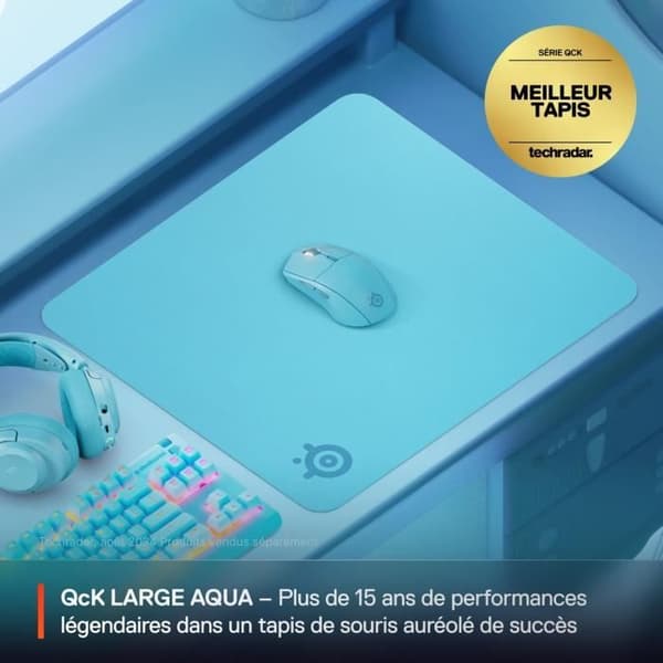 Gaming musemåtte - STEELSERIES - QcK L - Cyan
