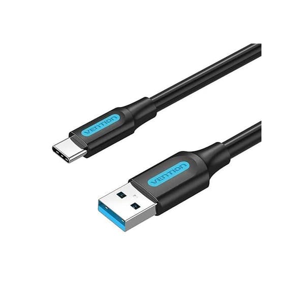 USB-C til USB 3.0-kabel - Vention - 60W - 1m - Sort - Han/Han - Model CODHF