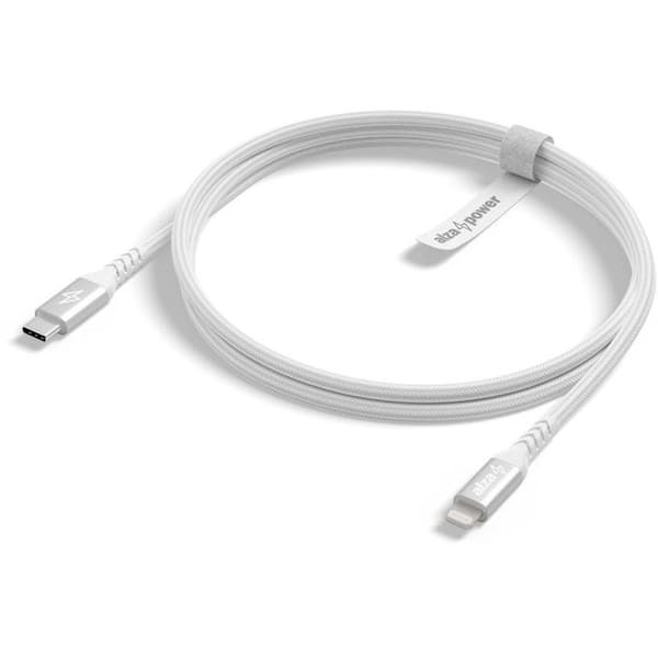 AlzaPower AluCore USB-C till Lightning MFi 2m silver