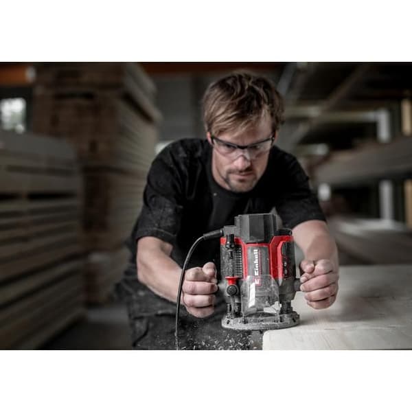 Einhell Professional Fräsmaskin TP-RO 1400 E (1400 W, slaglängd 55 mm, med parallellguide, kompassspets)