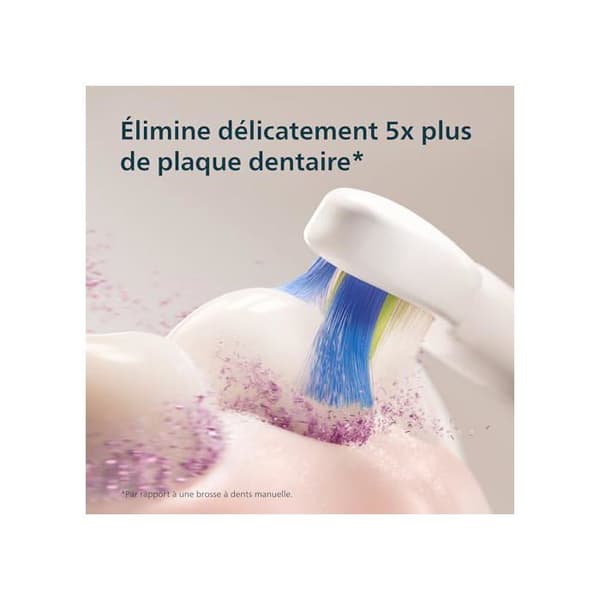 Elektrisk tandborste - PHILIPS - HX4033/26 - trycksensor - 3 intensiteter - 14 dagars batteritid