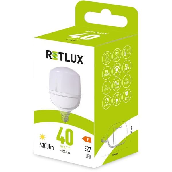 RETLUX RLL 446 T120 Ampull E27 40W WW