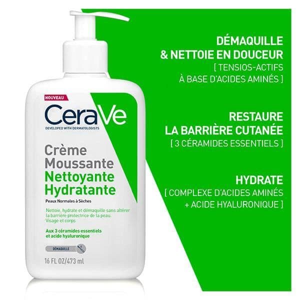 Cerave Rensegende Hydraterende Ansigtscreme til Normal til Tør Hud 473ml