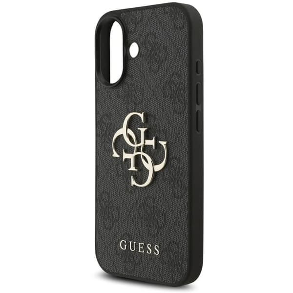 Coque Guess Hardcase 4G Classic Logo med perle-hank til iPhone 17 - Sort