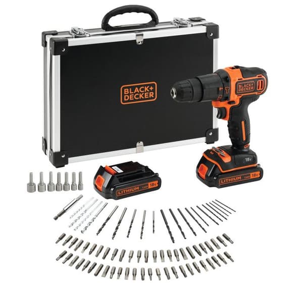 Black & Decker BDCHD18BAFC Borrhammare s. tråd 18V 2 batterier