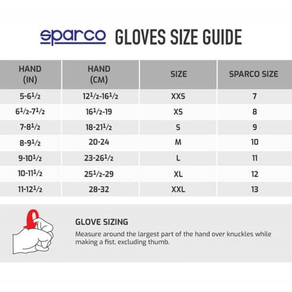 GANTS SPARCO MECA 3 STØRRELSE S SORT/GUL