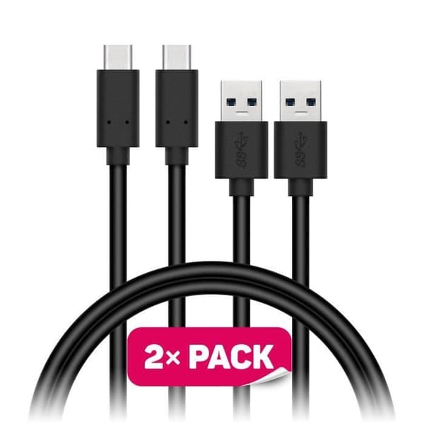 Connect IT CCA-5006-BK, 1 m, USB C, USB A, 2.0-3.0 (3.1 Gen 1), 5000 Mbit-s, Sort