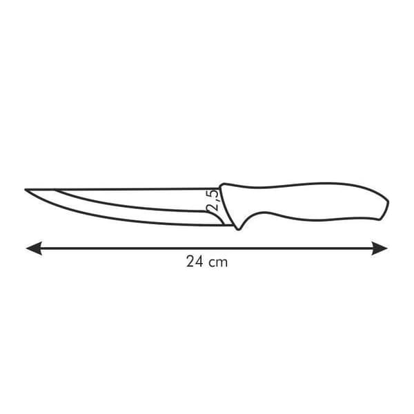 Tescoma 862008, Universalkniv, 12 cm, Rustfrit stål, Rustfrit stål, Sort, Plastik